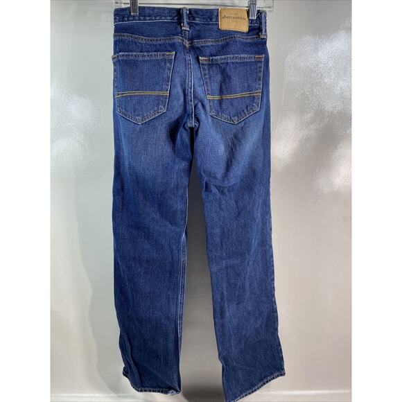 Abercrombie Kids Classic Straight Dark Wash Boys Jeans Youth Size 14  26x28 - Picture 1 of 7